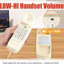 Uvital Corded Phones for Landline, Wall-Mount Telephones for Landline Phone with Loud Ringer, Easy to Operate-Desktop Phone, No Power Required, Emergency Telephone