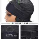 Curly Headband Wig 26 InchAfro Curly Wigs for Black WomenKinky Straight Synthetic Hair with Bouncy Curls In the EndWear and Go Glueless Half Wig (Natural Color)