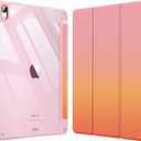 Fintie Hybrid Slim Case for iPad Air 11-inch M4/M3/M2 (2026/2025/2024), iPad Air 5th/4th Generation (2022/2020) 10.9 Inch - Shockproof Cover with Clear Back Shell & Pencil Holder, Sunset Ombre