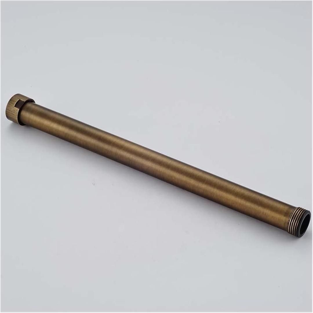 KANGYEBAIHUODIAN 12inch Shower Faucet Extension Tube Bar Fit for Shower Set Shower Rod Extension Pipe G3/4" Bathroom Accessories (Color : Antique Brass)