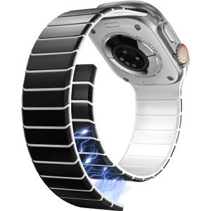 X-it Magnetic Watch Band for Apple Watch Ultra 49mm, 46mm/45mm/44mm, Silicone Sport Strap with Strong Magnet for Men and Women, Compatible with Apple Watch Series 11/10/9/8/7/6/5/4/3/2/1 and SE