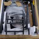 HOMCOM 3 Piece Industrial Counter Height Dining Table Set, Bar Table & Chairs with Steel Legs & Footrests, Black