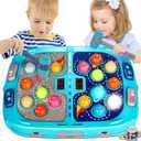 Whack Game Mole for Toddlers, Toys for 3-12 Year Old Boys and Girls, Pounding Game for Kids,Gifts for 3 4 5 6+ Year Old Boys, Interactive Educational Toy with Sound and Light,PK Mode with 2 Hammers (Blue)