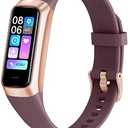 Fitness Tracker with 24/7 Heart Rate, Blood Oxygen Blood Pressure Sleep Monitor, Activity Trackers 5 ATM Waterproof,Step Calorie Counter Pedometer Health Smart Watch for Women Men Bordeaux