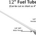 7-0948 Fuel Withdrawal Depth Standard Universal Boat Gas Tank Tube,Adjustable Length Rigid Polyethylene Fuel Tube With Strainer (12)