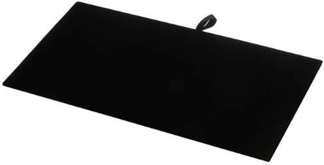 6 Pack Black Velvet Pad Tray Insert Jewelry Display, Padded Plush Velvet for Chains, Necklaces, Bracelets, Anklets, and Body Jewelry  Fits Standard Trays, 14 1/8" x 8 1/4"