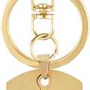 4 x A-Z Stainless Steel Letter Keychain - Alphabet Initial Key Ring for Men Women, Purse or Car Charm