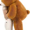 MaoGoLan Giant Teddy Bear 50in Large Stuffed Animal Jumbo Big Bear Plush, Soft Teddy Plush Toy for Kids Teens Girls Birthday Gift Cute Decorations for Baby Shower Themed Party (51 inch, Chocolate)