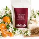 Siblings Candle Refill Kit – DIY Coconut Soy Wax Candle Making Kit for Reusable Vessels – Non-Toxic Clean Burn, Wooden Wick – Scent No.03 Tangerine, Jasmine & Vetiver – 60 Hour Burn