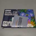 ARTISTRO 24 Acrylic Paint Markers for Rock, Fabric, Wood, Glass, Eggs - Dual-Tip Paint Pens for Coloring Books for Adults, Teens, Kids - Art & Craft Supplies - Gift Idea - Easter Basket Stuffers