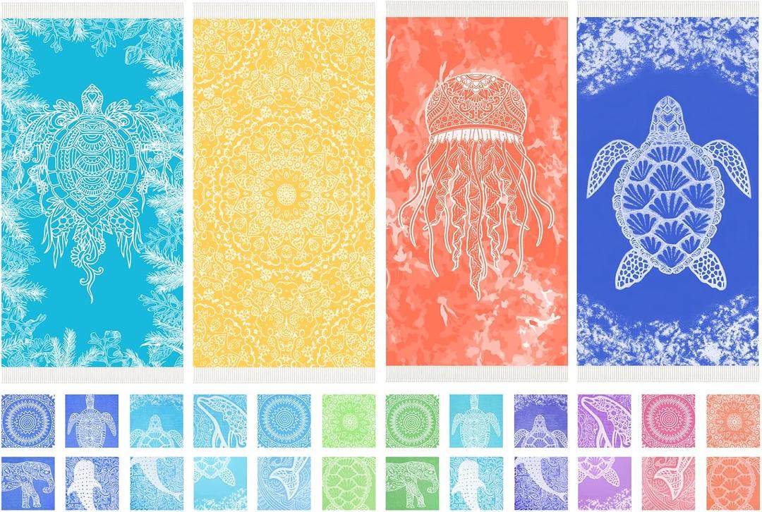 Widdonen Thin Turkish Beach Towel Lightweight Quick Dry Absorbent Cotton Bathroom Bath Pool Swim Towels Extra Large Oversized Sand Free Beach Accessories Essentials Cloud Gifts for Adult