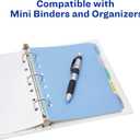 Avery Write & Erase Durable Plastic Mini Dividers for 3 Ring Binders and 7-Ring Binders, 5.5" x 8.5", 5-Tab Set, Multicolor, 1 Set (16180)