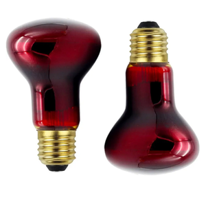 Pet Supplies 60w Infrared Heating Lamp R63 110v E26/E27 Basking Spot Lamp Bulb Nightlight Red Reptile Bulb for Reptile & Amphibian, 2 Pack