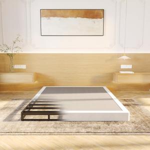 3 Inch Box Spring Queen Size Bed Base, Heavy Duty Metal Box Springs for Queen Bed, Mattress Foundation with Fabric Cover, Easy Assembly