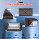 Juyace 150W LED Wall Pack Light with Dusk to Dawn Photocell, 5000K Outdoor Security Flood Light, IP65 Waterproof 110-277V, Energy Efficient Barn Warehouse Garage Building Exterior Lighting Fixture