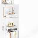 Acrylic Bookcase, 3 Tier Clear Floor Standing Bookshelf, 31.5 inch Tall Display Cube Storage Shelf Home Decor Furniture for Home, Office, Living Room, Bedroom