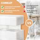 ComSaf 0.8 Qt Glass Food Storage Jars Set of 6, Clear Glass Storage Containers with Lids, Pantry Organization Jar, Spice Jar, Blooming Tea, Coffee and Sugar Container, Small Canister Set for Kitchen