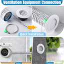 2 Set Dryer Vent Kit with Hose/duct Connector/wall Vents Cover, 4 Inch Dryer Vent Hose Through Wall Ducting Kit, Aluminum Ducting Tube Connector Soffit Vents for Ventilation, Air Circulatio