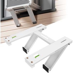 LBG Products Window Air Conditioner Bracket,Heavy Duty AC Support with 2 Arms,Up to 200lbs,Fit 5,000-22,000 BTU AC Units,Easy to Assemble Window AC Brackets