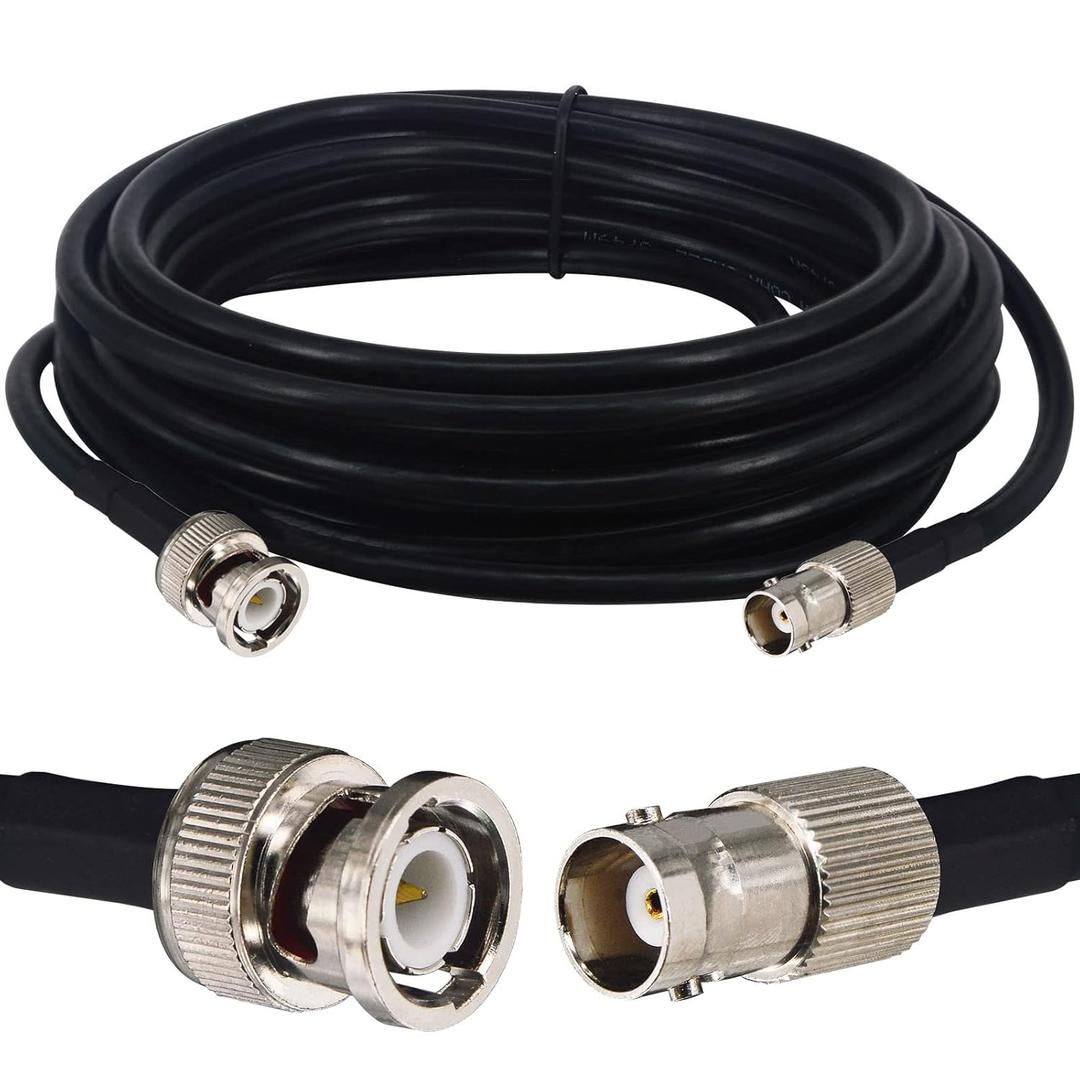 Boobrie BNC Male to Female Cable 16.4ft Upgraded RG58 BNC SDI Extension Cable Low Loss 50 ohm SDI HD Video Coax Jumper for CB Radio VHF UHF Ham Radio CCTV SDI Lead