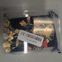 48 Pcs Mini Christmas Ornaments Tiny Metal Charms Haning Miniature Christmas Ornaments with String for Craft Wreath Xams Tree Decoration