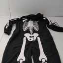 Spooktacular Creations Halloween Skeleton Costume, Unisex Skeleton Costume Jumpsuit Pajama for Adult Halloween Themed Parties L