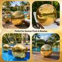 Joyaura 6-Pc Gold Inflatable Mirror Ball Set, Large Shiny Decor Balls