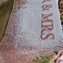 Mr & Mrs Floral Backdrop Glitter Bokeh Spots Pink Rose Flowers Photography Backdrop Romantic Wedding Engagement Bridal Shower Party Decoration Supplies 7x5Ft