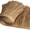 Mexican Style Synthetic Plastic Straw Thatch - 4 Colors (Palm Tree Brown, Tropical Green, Straw Yellow, Dried Grass Gray) - for Tiki Bar, Patio, Palapa & Party Decor (Palm Tree Brown, 15ft x 16in)