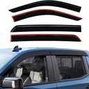 JOYTUTUS Low Profile Window Rain Guards Compatible with 2019-2026 Silverado/GMC Sierra 1500, 2020-2026 Silverado/GMC Sierra 2500HD/3500HD Crew Cab, Outside Mount Window Vent Visors, 4pcs