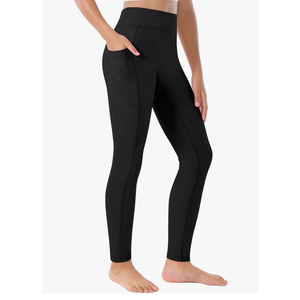 Girls Leggings with Pockets Athletic High Waisted Kids Workout Active Dance Running Yoga Pants, S/M