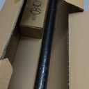 ROTHLEY Pipe Stair Handrail, 3Ft Metal Staircase Handrails Black Powder Coated Steel Hand Rails for Indoor & Outdoor Steps Wall Mount Support 1.6" Round Stair Railing with Zinc Alloy Brackets