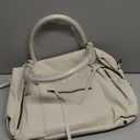 Women's Large Tote Bag City Tote Bag Purse with Zipper Women Vegan Leather Hobo Handbags with Adjustable Strap (White)