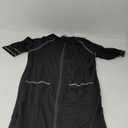 Veseacky Women Robe Zipper Front House Coat 3/4 Sleeve Nightgown Full Length Ladies Lounge Dress with Pockets S-XXL M