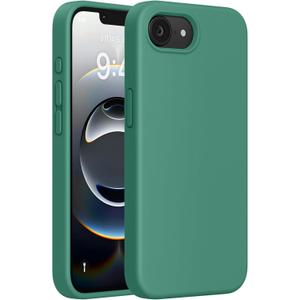 Miracase Compatible with iPhone 16e Case/iPhone 17e Case, [Soft Anti-Scratch Microfiber Lining], Liquid Silicone Shockproof Drop Protection Phone Case for iPhone 16e/17e (Acacia Green)