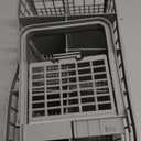 Noa Store Universal Dishwasher Silverware Basket with 7 Compartments and Handle - Ideal for Organizing Cutlery - Silverware Drainer Basket for Kitchen Clean Up - Compatible with Baby Bottles and More (Gray)