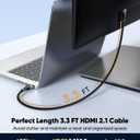 10K 8K HDMI Cable 3FT 10-Pack, 48Gbps Ultra High Speed HDMI 2.1 Cable 8K@60Hz, 4K@120Hz Nylon Braided HDMI Cord, eARC, HDR10, HDCP 2.2&2.3 for PS5, Monitor, HDTV, Laptop, PC, Blu-ray