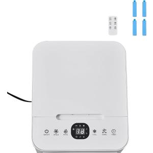 Happybuy Portable Air Conditioner, 9L 550 CFM Swamp Cooler with 12H Timer & Remote, 3 - Speed Evaporative AC, 2 Ice Boxes, Quiet & Mobile, for Indoor & Outdoor Use