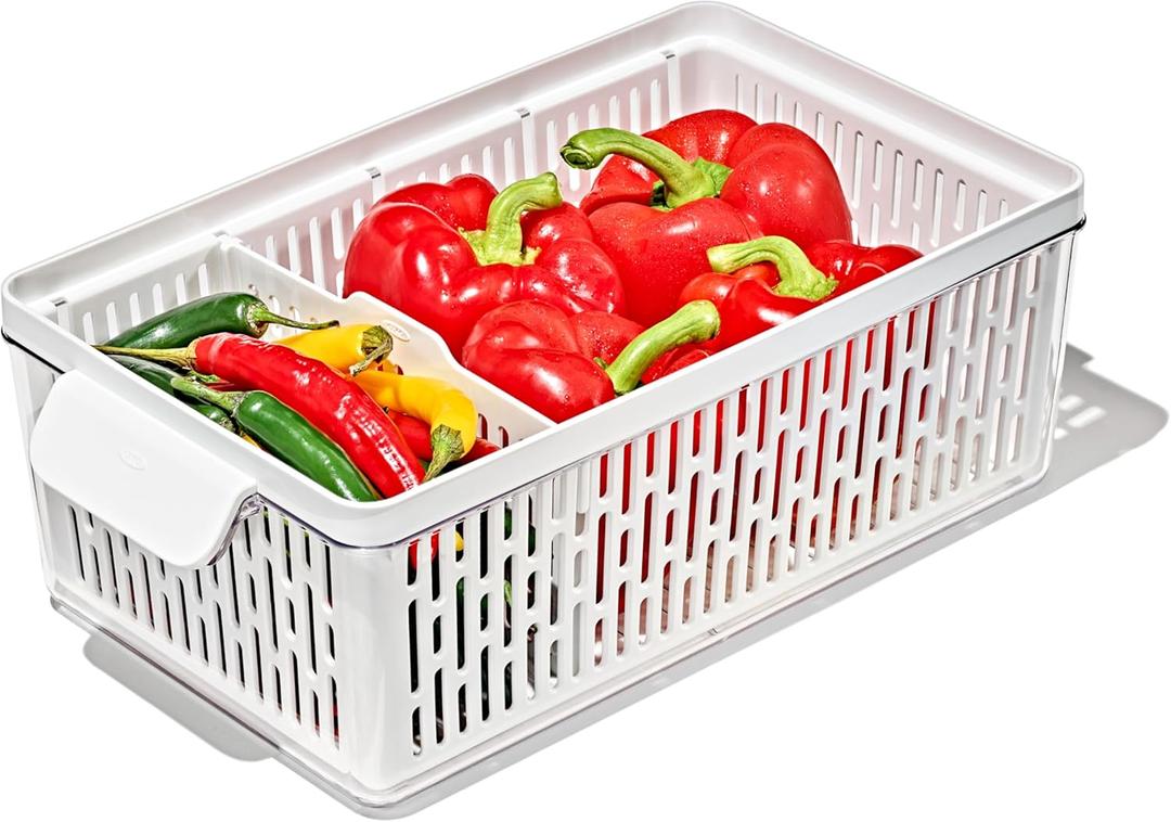 OXO Good Grips Produce Saver Medium Bin, 13.8 x 7.4 x 4.7 in, White