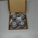 4Pcs 3" PU Caster Wheels Heavy-Duty Replacement Wheels for Platform Trucks, Snow Blowers & Grills 3/8" Axle, Smooth Rolling, Durable Transport Wheels