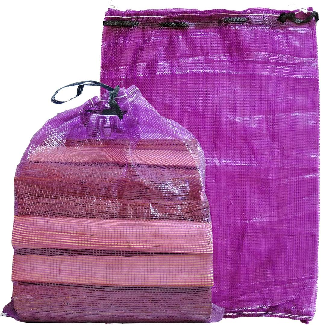 Mesh Firewood Bags 22"32" 150 Per Pack Crawfish Sacks, Firewood Bags for Selling, Onion Bag Storage Potato Sacks Mesh Wood Bag Bulk (Pack of 150) (Purple) Mesh Firewood Bags 22"32" 150 Per Pack Crawfish Sacks, Firewood Bags for Selling, Onion Bag Storage Potato Sacks Mesh Wood Bag Bulk (Pack of 150) (Purple)