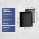 BWE 12" X 14" Stainless Steel Shower Niche,Rimless Recessed Wall Niche for Bathroom, No Tile Needed,Black Shower Niche for Bathroom Storage Over Mount Installation