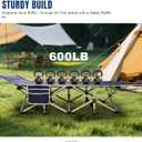 YELLOW JACKET Camping Cot with Mattress for Adults, Folding Sleeping Cot 600lbs Max Load, Portable Camping Cot with Carry Bag, 28" Wide Cot for Camping, Home,Office,Travel (Blue), 75 inches x 28 inches x 15.4 inches