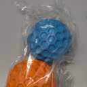 HIPPIH Indestructible Squeaky Dog Toys, Interactive Dog Balls 2 Pack, Chew Toys for Aggressive Chewers, Natural Rubber Puppy Toy for Large/Medium Dogs, Tough Puppy Teething Toy, Relieve Anxiety (3.15inch+3.15inch, Blue+Orange)