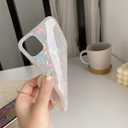 J.west Compatible with iPhone 12 Case and iPhone 12 Pro Case, Luxury Sparkle Translucent Clear Opal Pearly Luster Design Soft Silicone Slim Protective Phone Cover for Girls Women Lady (Colorful)