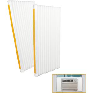 LBG Products Window Air Conditioner Foam Insulation Panels, AC Side Insulating Panel Kit, 2 Pack,White Beige, 17in High x 9in Wide x 7/8in Thick