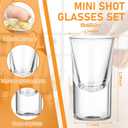24 Pcs 0.5oz/15ml Mini Shot Glass Set with Heavy Base, Clear Cute Whiskey Glasses Cups Small Bulk Wine Cup for Wine Tasting, Vodka Liqueurs Tequila Soju Espressos (Bullet), 2.28 x 1.34 inches