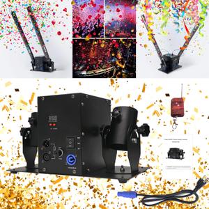 Electric Confetti Launcher Confetti Shooter with Wireless Remote for DJ Party Nightclub Wedding Stage Concert Event Show