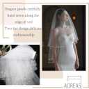 Bride Veils Bachelorette Party Veil White Bow Wedding Veil Soft Tulle Bridal Veils with Comb for Women and Girls