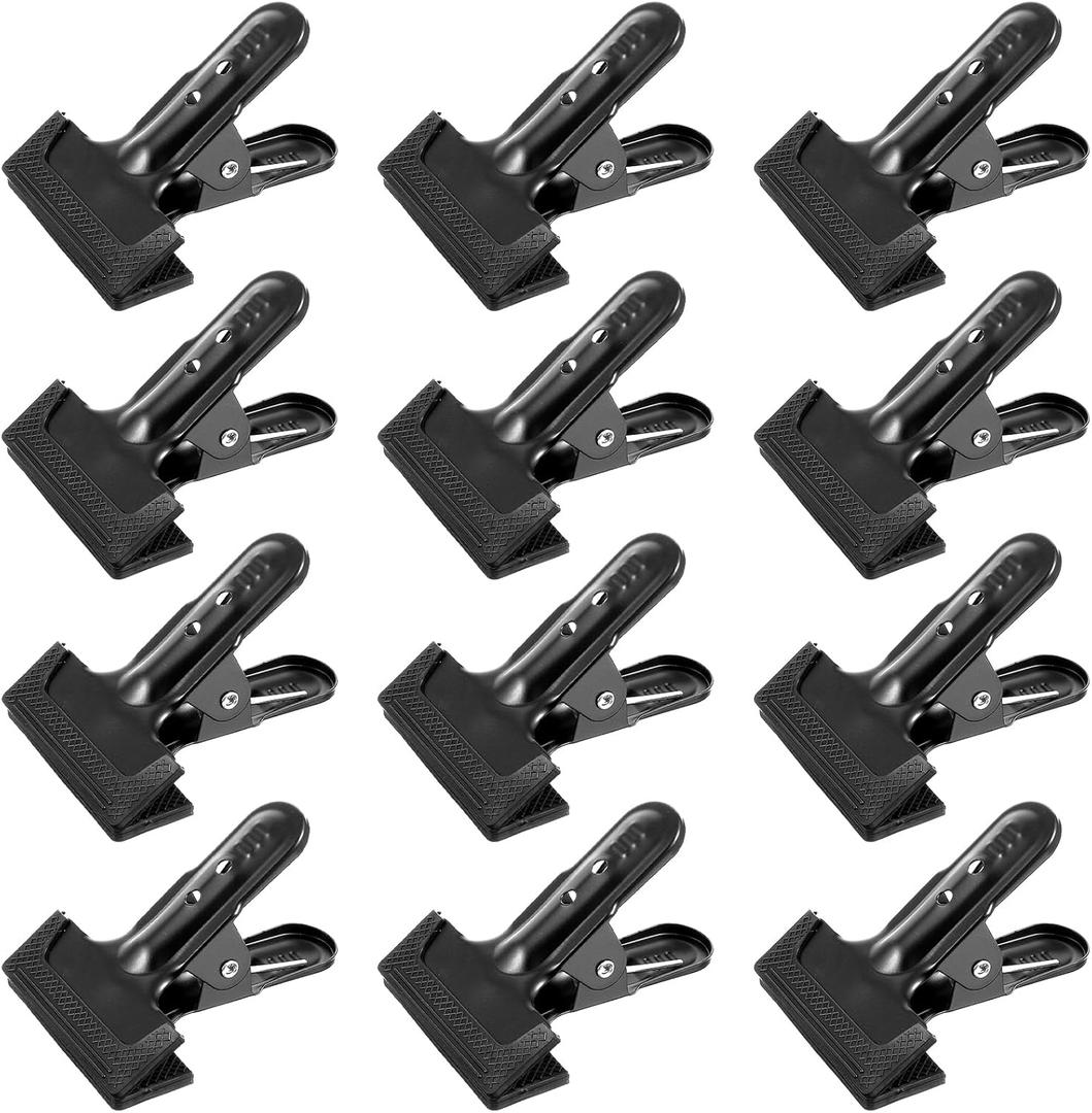 12 Pack Backdrop Spring Clamps - 4.3 Inch Heavy Duty Clips for Photography Background Stands, Woodworking & Home Improvement Projects